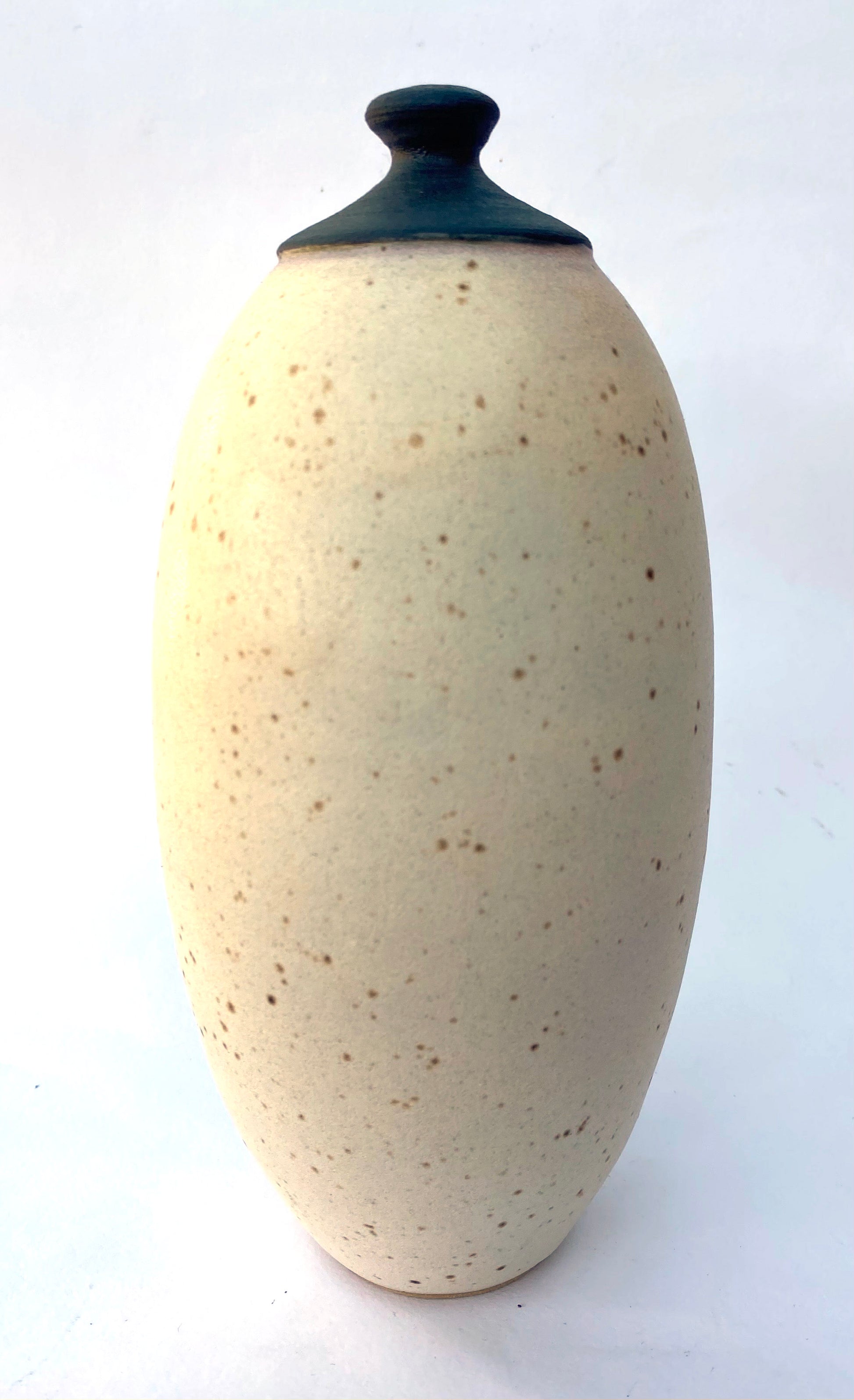 Speckled white bottle  22 cms