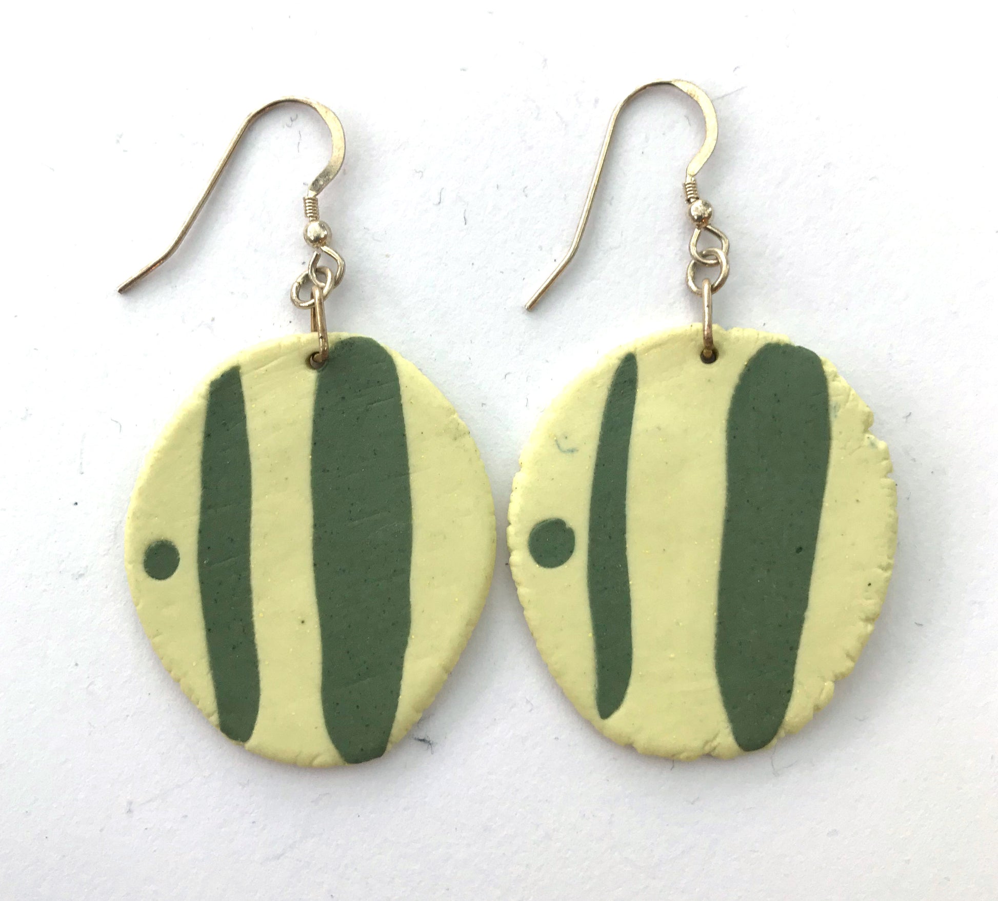 Coloured porcelain ear rings