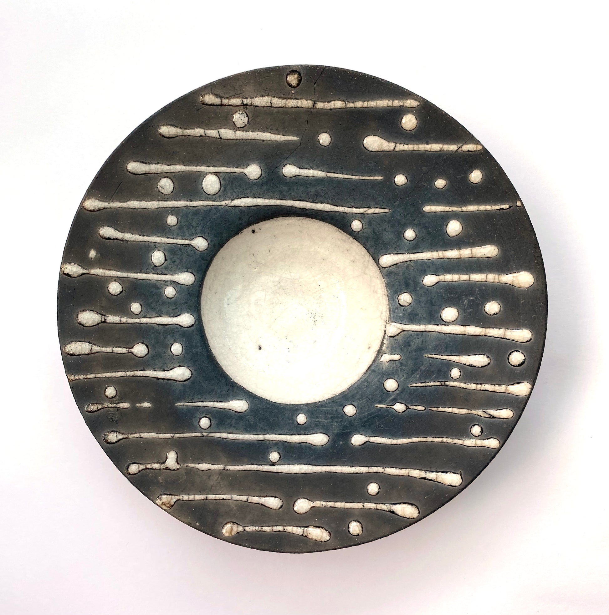 Black and White moonscape platter