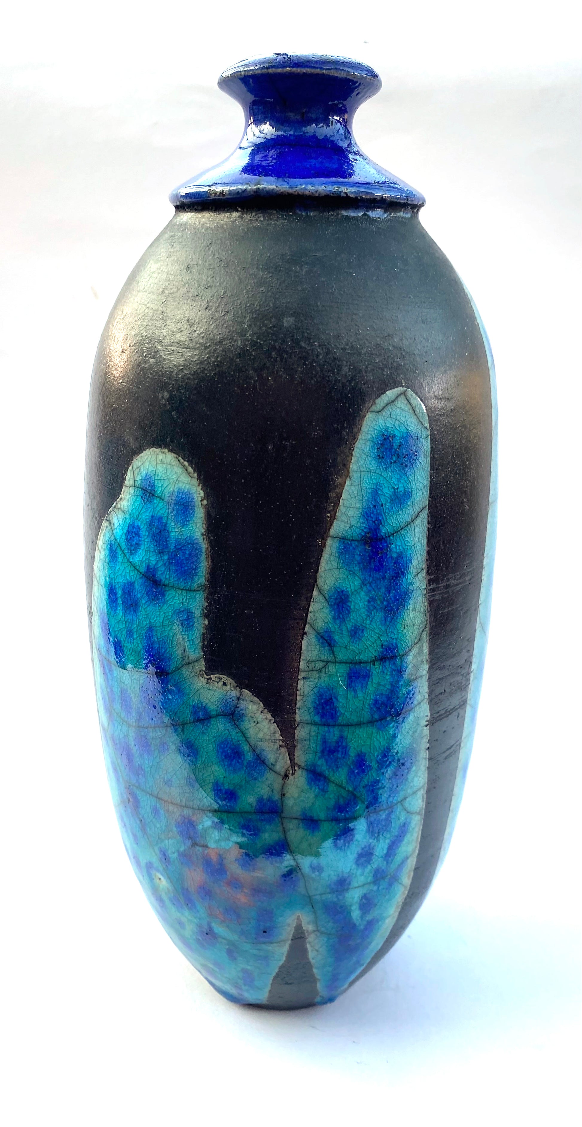 Dotted Blue and Black Pot