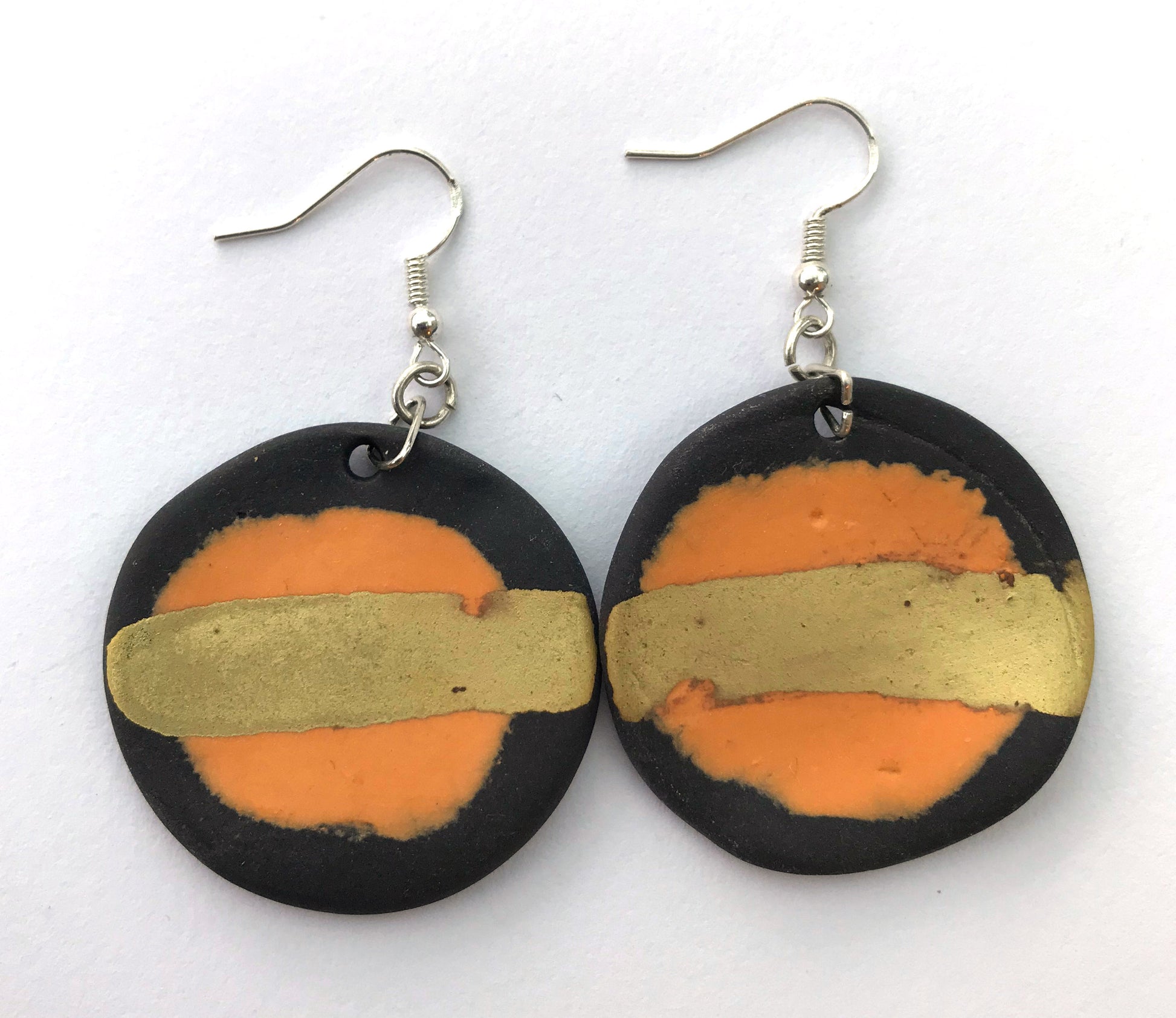 Coloured porcelain ear rings