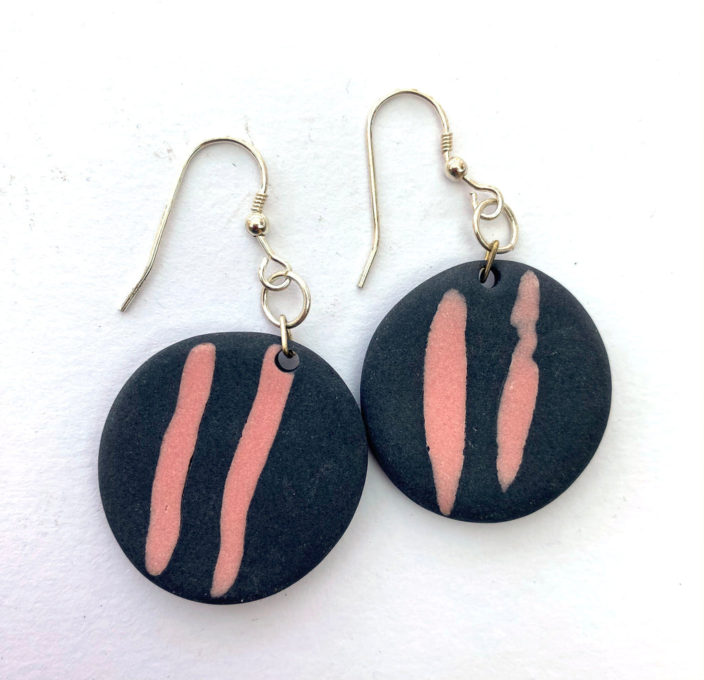 Coloured porcelain ear rings